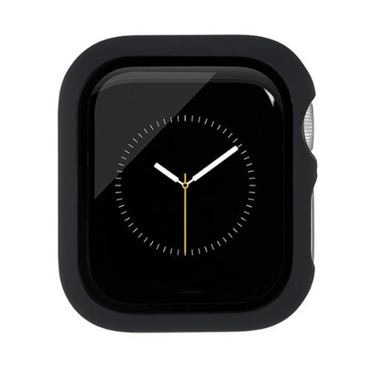 WITHit - Protective Glass Cover with Integrated Black Bumper for 45mm Apple Watch (45mm) - Clear