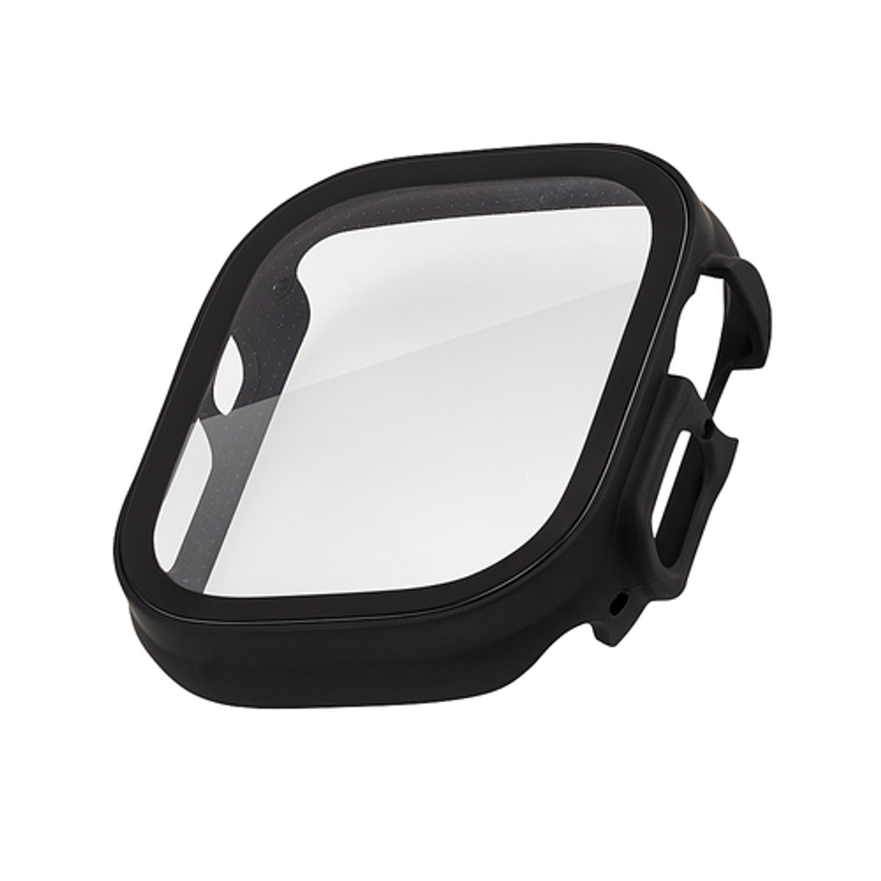 WITHit - Protective Glass Cover with Integrated Black Bumper for Apple Watch Ultra (45mm) - Clear