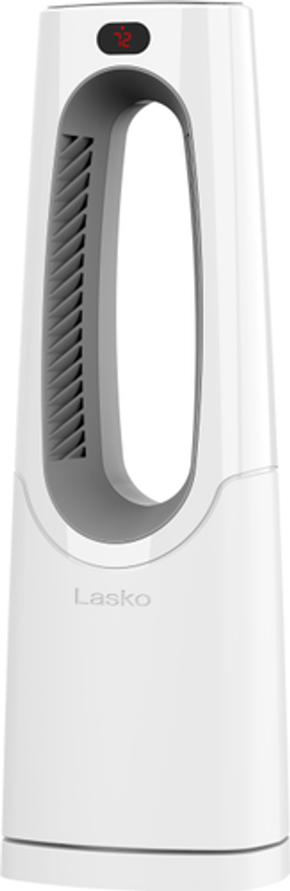 Lasko - 1500-Watt Bladeless Ceramic Tower Space Heater with Timer and Remote Control - White