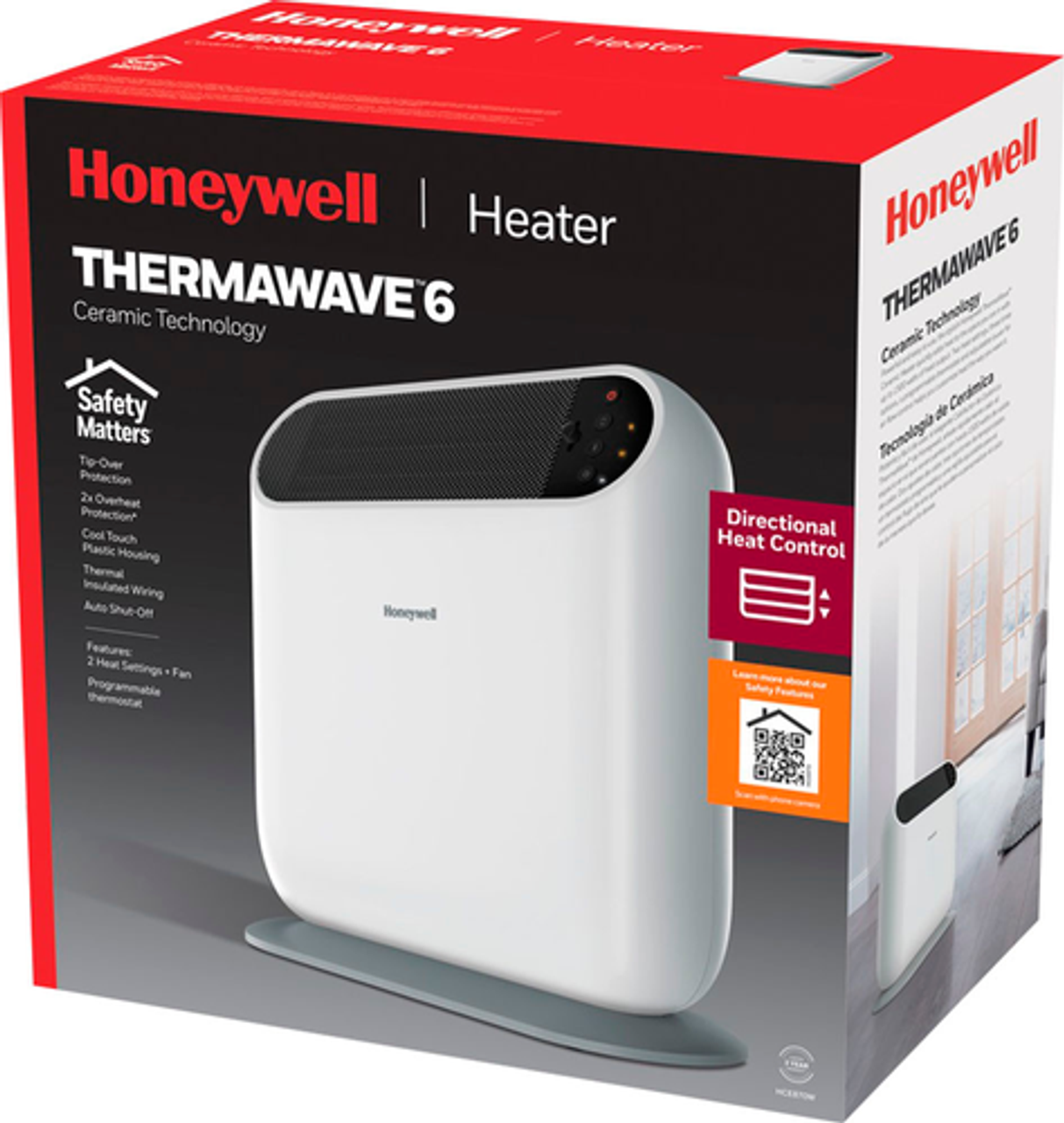 Honeywell ThermaWave 6 Ceramic Heater - Black