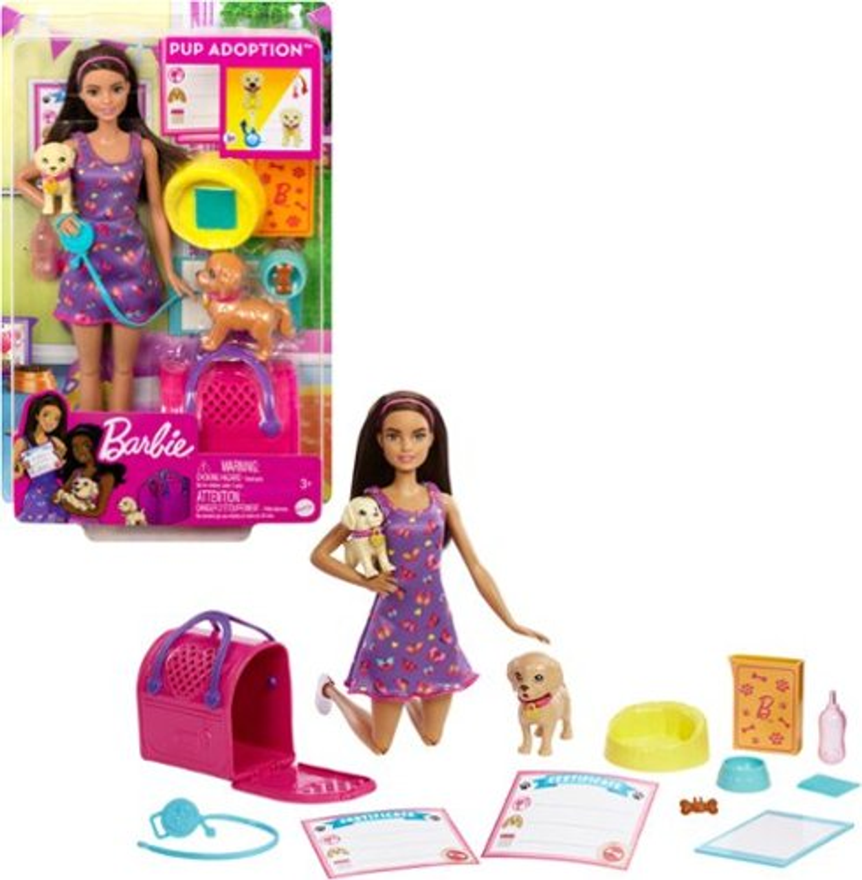 Barbie - Pup Adoption Playset with Doll