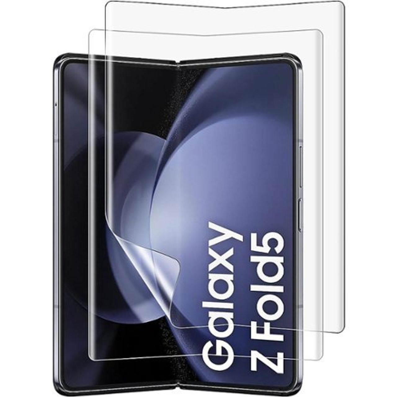SaharaCase - ZeroDamage Ultra Strong+ Tempered Glass + Film Screen Protector for Samsung Galaxy Z Fold5 (2-Pack) - Clear