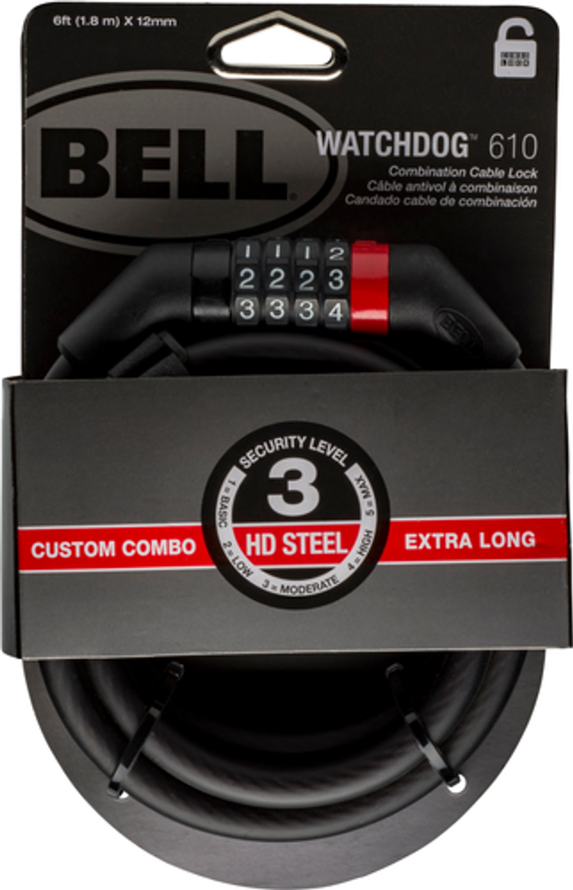 Bell - 610 Watchdog Combo Cable Lock - Black