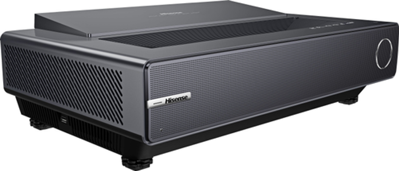 Hisense - PX2-PRO TriChroma Laser UST Projector, 90"~130", 4K UHD, 2400Lms, Dolby Vision & Atmos, Google TV – Gray - Gray