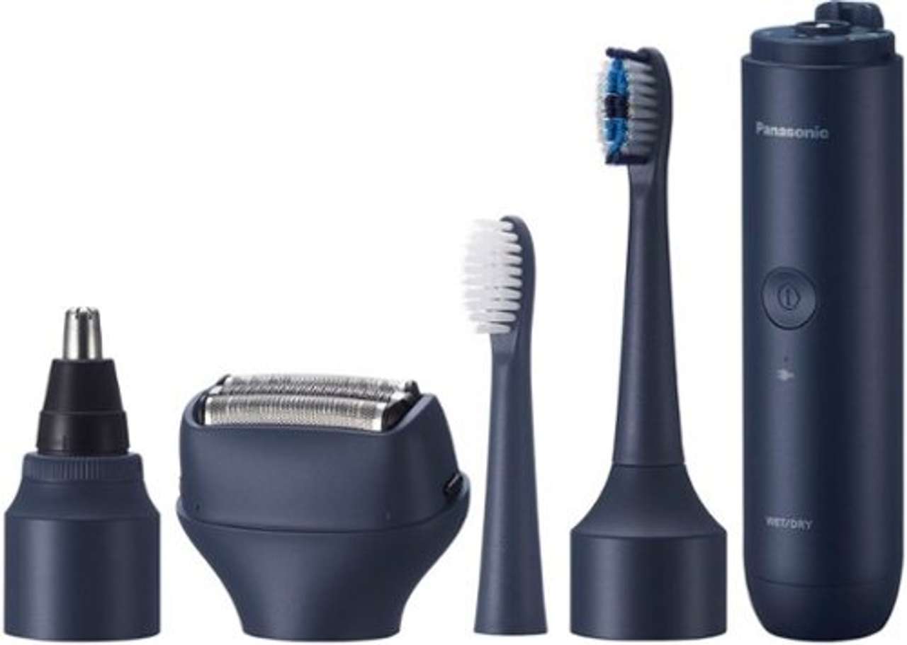 Panasonic - MultiShape All-in-One Grooming Device, Clean Cut Kit - Navy