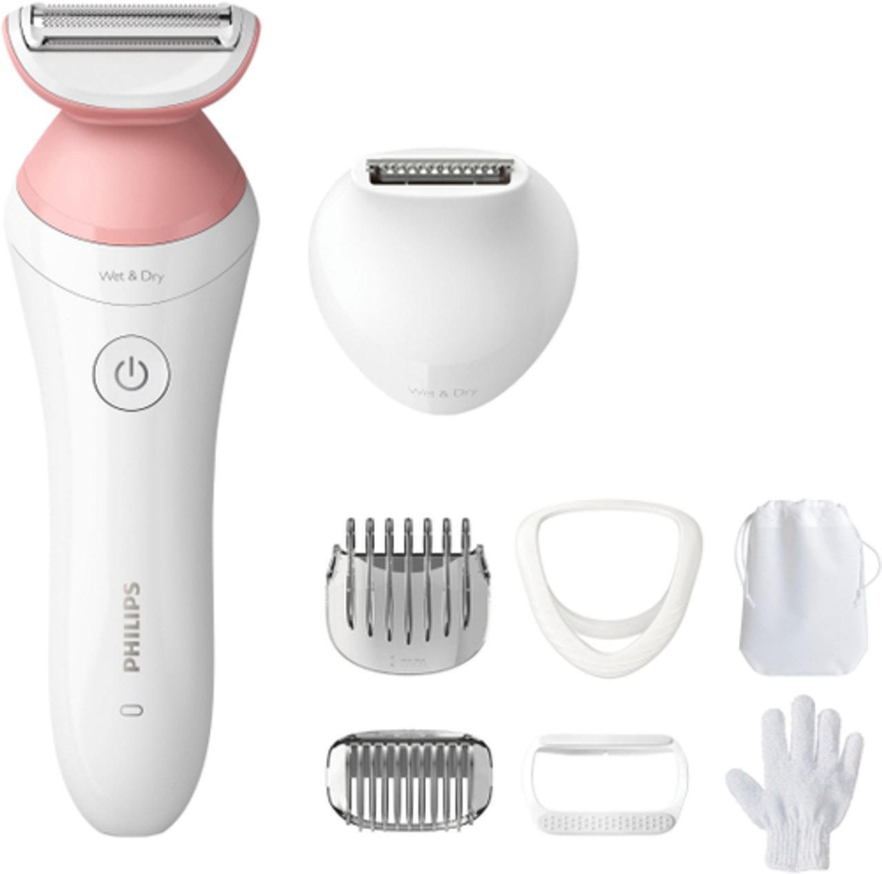 Philips Lady Electric Shaver Series 6000, Cordless with 7 Accessories - White