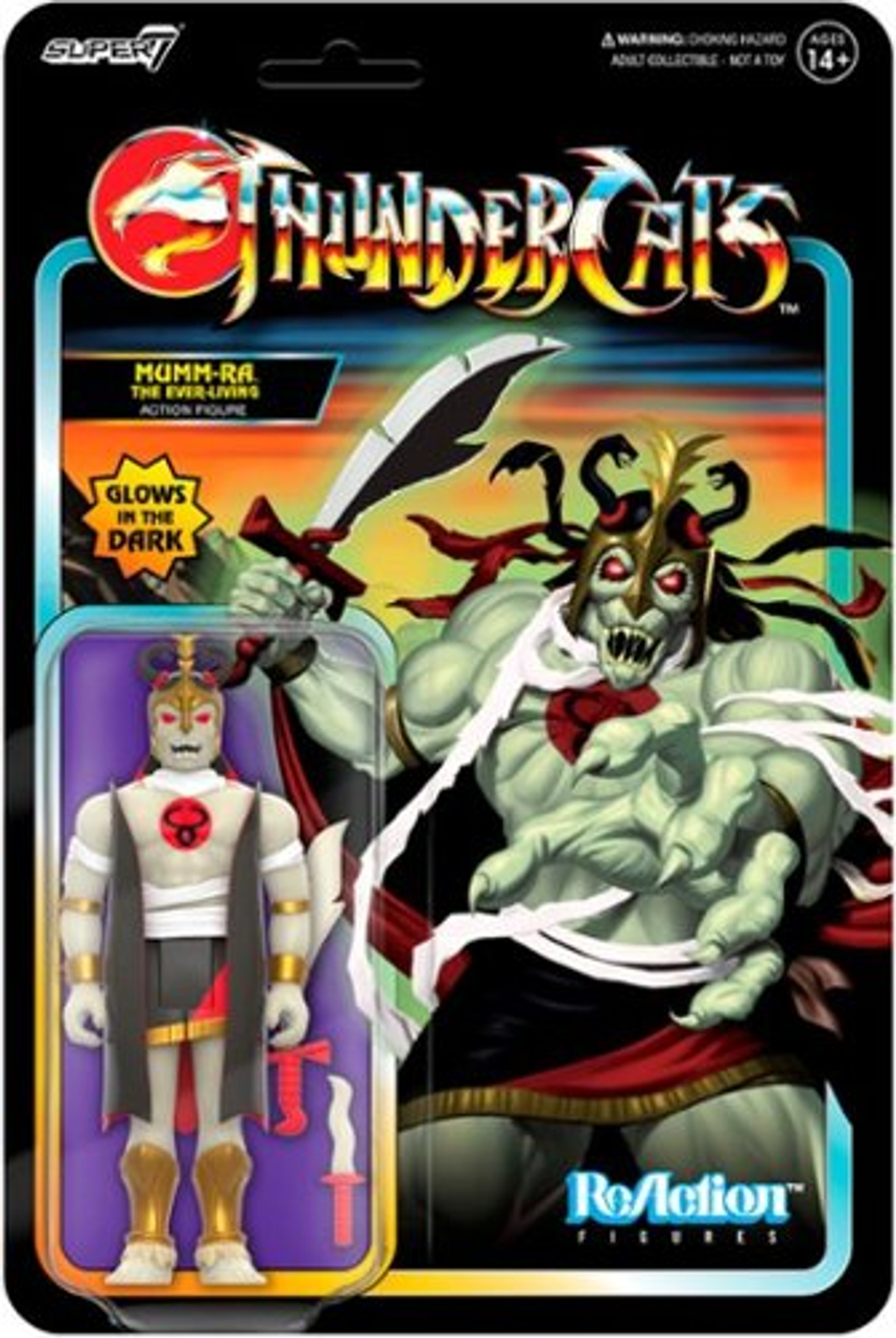 Super7 - ReAction 3.75 in Plastic ThunderCats Action Figure - Mumm-Ra the Ever Living (Glow) - Multicolor