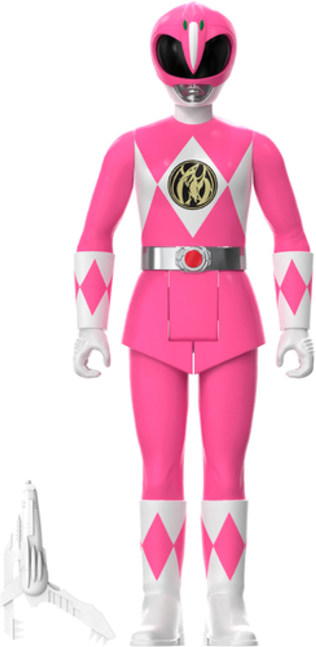 Super7 - ReAction 3.75 in Plastic Mighty Morphin Power Rangers SDCC 2023 - Pink Ranger - Multicolor