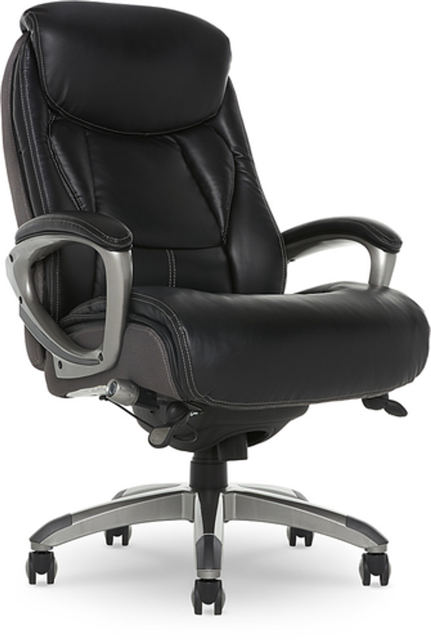 Serta - Lautner Executive Office Chair - Black with Gray Mesh