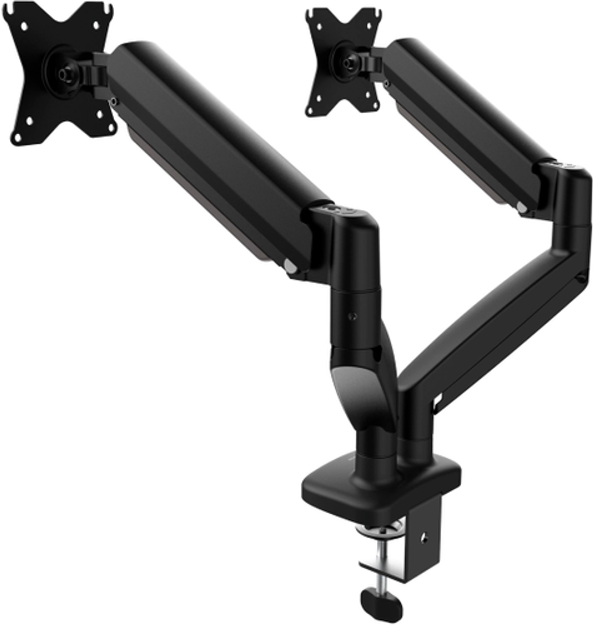 j5create - Ergonomic Dual Monitor Desk Mount for Most 17” -32”  Monitors - Black