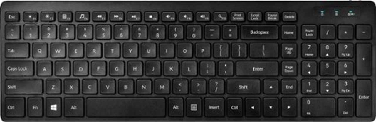 Insignia™ - Full-size Bluetooth Scissor Switch Keyboard - Black