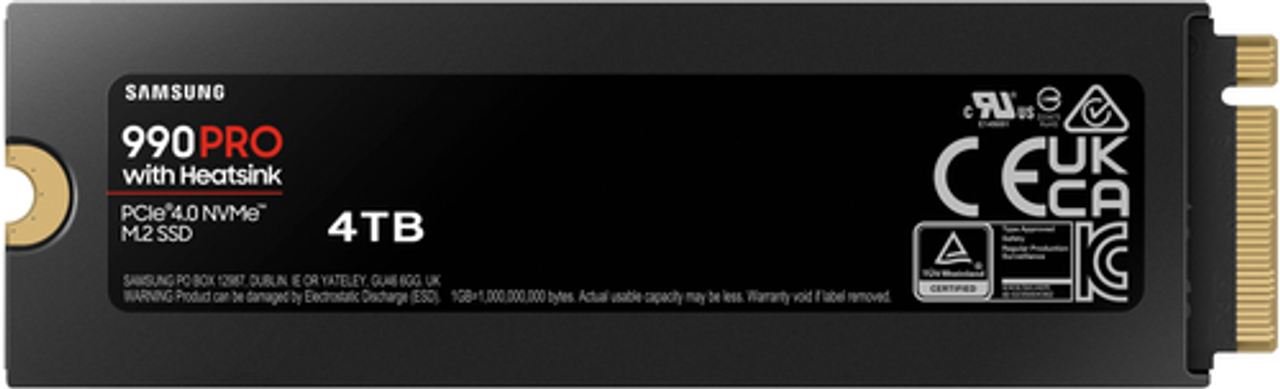 Samsung - 990 PRO 4TB Internal SSD PCIe Gen 4x4 NVMe with Heatsink for PS5