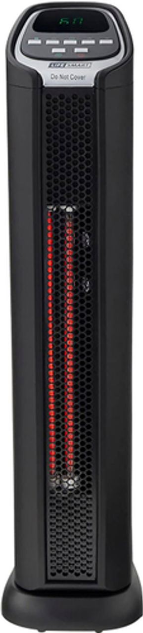 Lifesmart - 24-inch Infrared PTC Tower Heater with Oscillation - Black