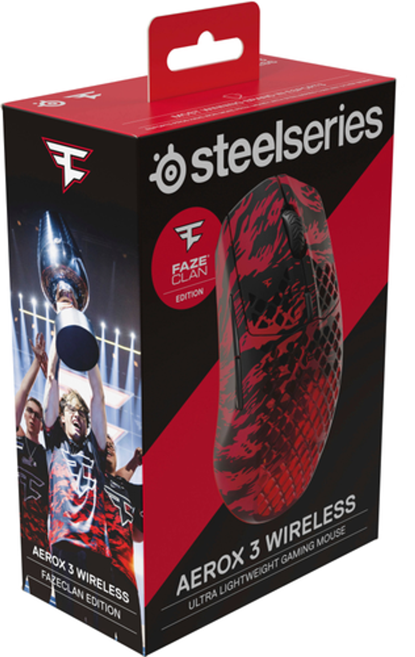 SteelSeries - Aerox 3 Super Light Honeycomb Wireless RGB Optical Gaming Mouse - FaZe Clan Limited Edition