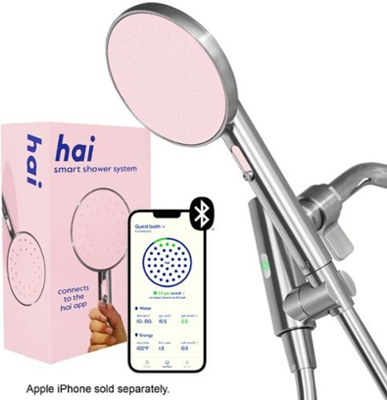 hai - Smart 1.8 GPM Handheld Showerhead - Rose Quartz