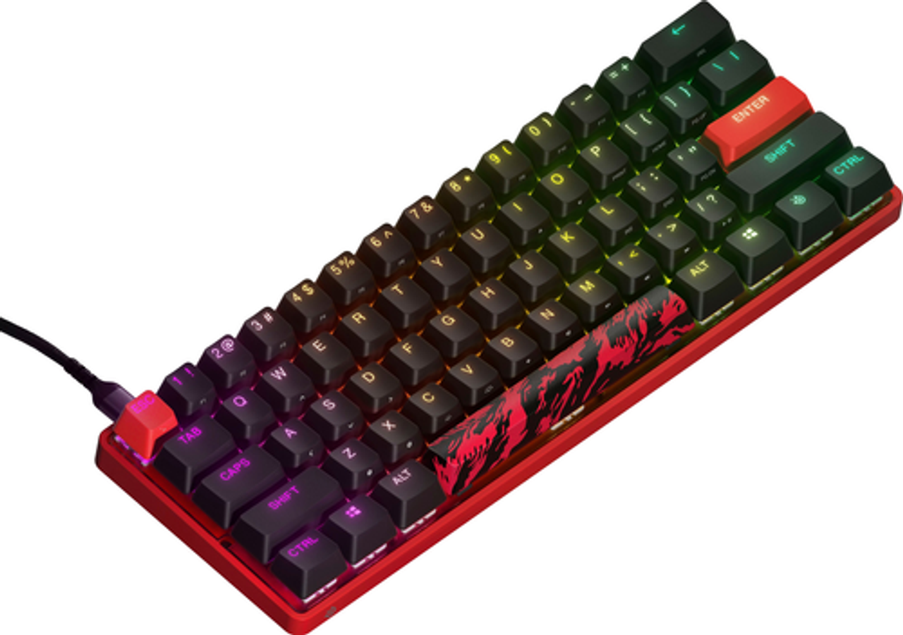 SteelSeries - Apex 9 Mini 60% Wired OptiPoint Adjustable Actuation Switch Gaming Keyboard with RGB Lighting - FaZe Clan Limited Edition