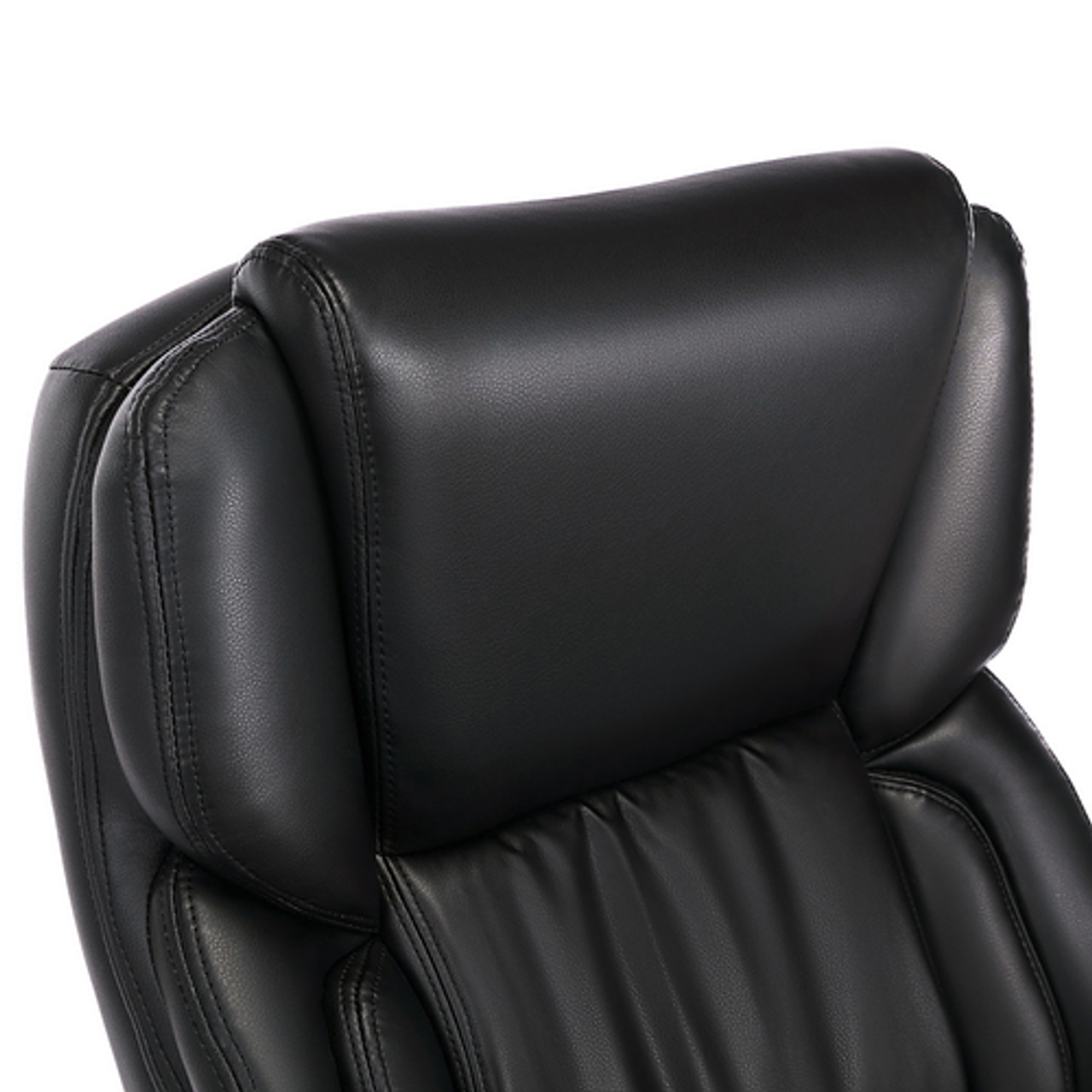 Serta - Garret Bonded Leather Executive Office Chair with Premium Cushioning - Space Black