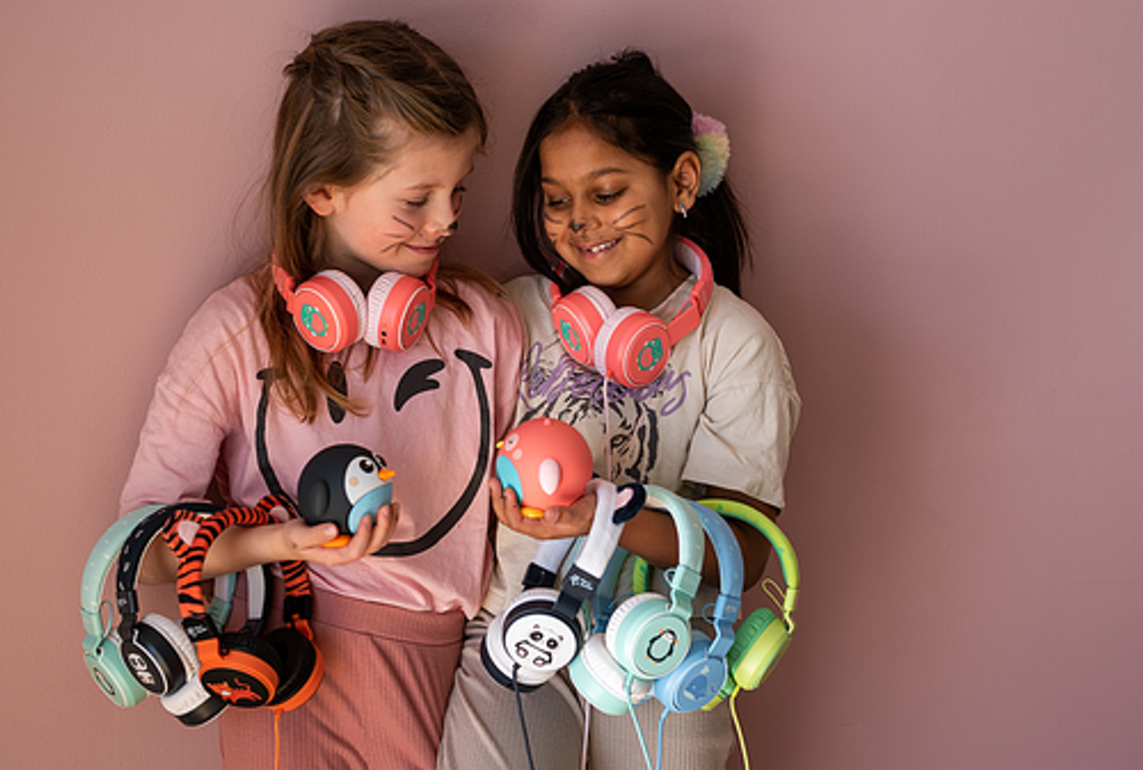 Planet Buddies - Owl Wired Headphones - Pink