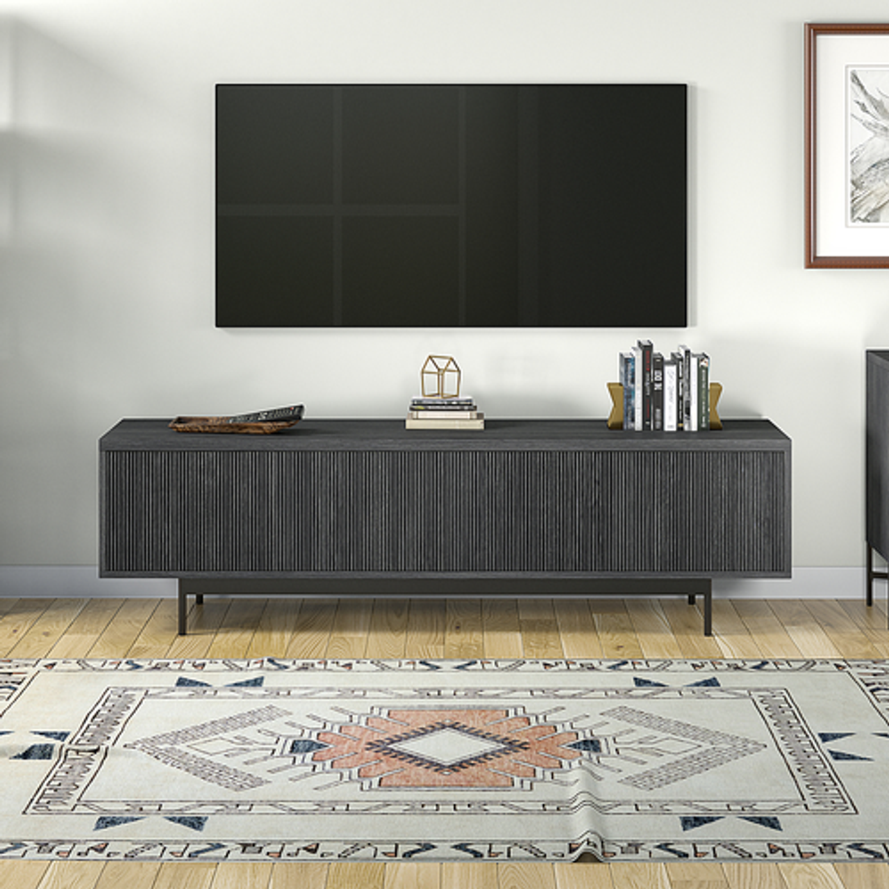 Camden&Wells - Whitman TV Stand Fits Most TVs up to 75 inches - Charcoal Gray