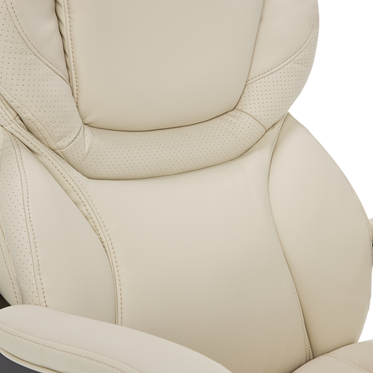 Serta - Big and Tall Bonded Leather Executive Chair - Ivory