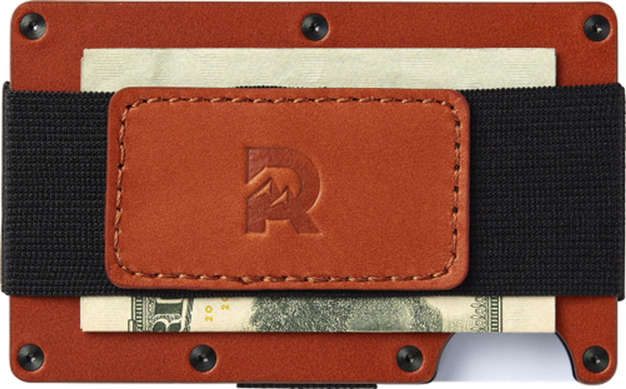 The Ridge Wallet - Leather Cash Strap - Tobacco Brown