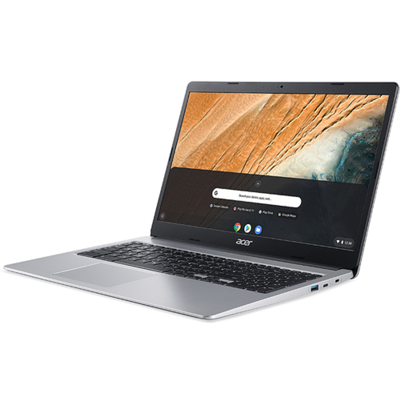 Acer - Chromebook 315 15.6" Refurbished Intel Celeron N4020 1.1GHz with 4GB RAM and 64GB FLASH - Pure Silver