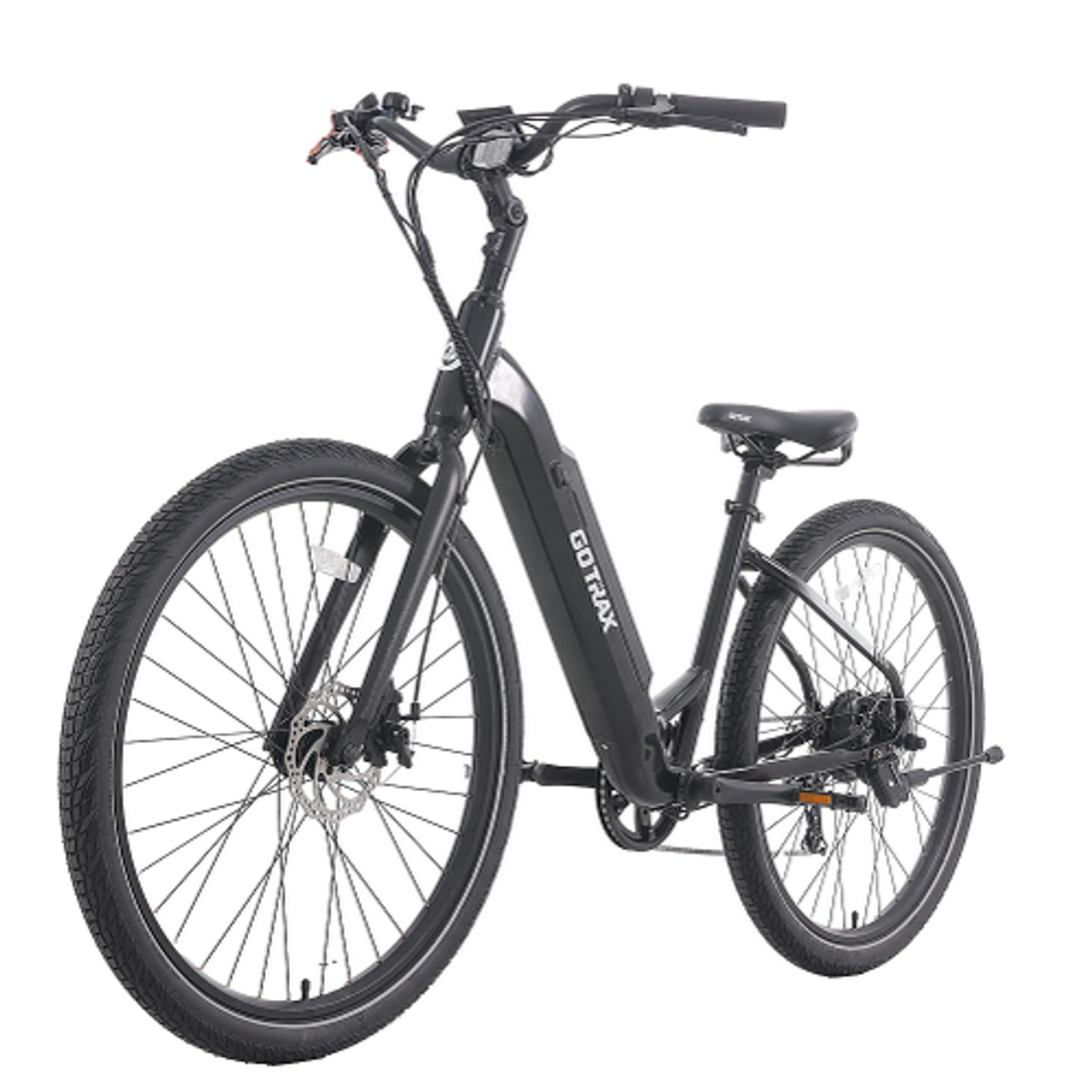 GOTRAX CTI Step Thru Electric Bike w/ 40.5mi Max Operating Range and 20mph Max Speed - BLACK