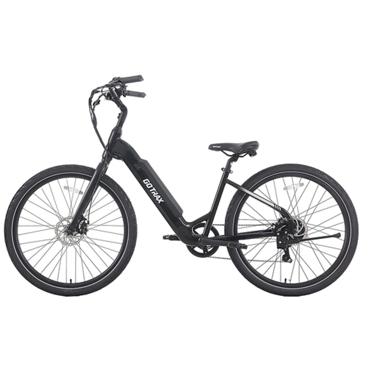 GOTRAX CTI Step Thru Electric Bike w/ 40.5mi Max Operating Range and 20mph Max Speed - BLACK