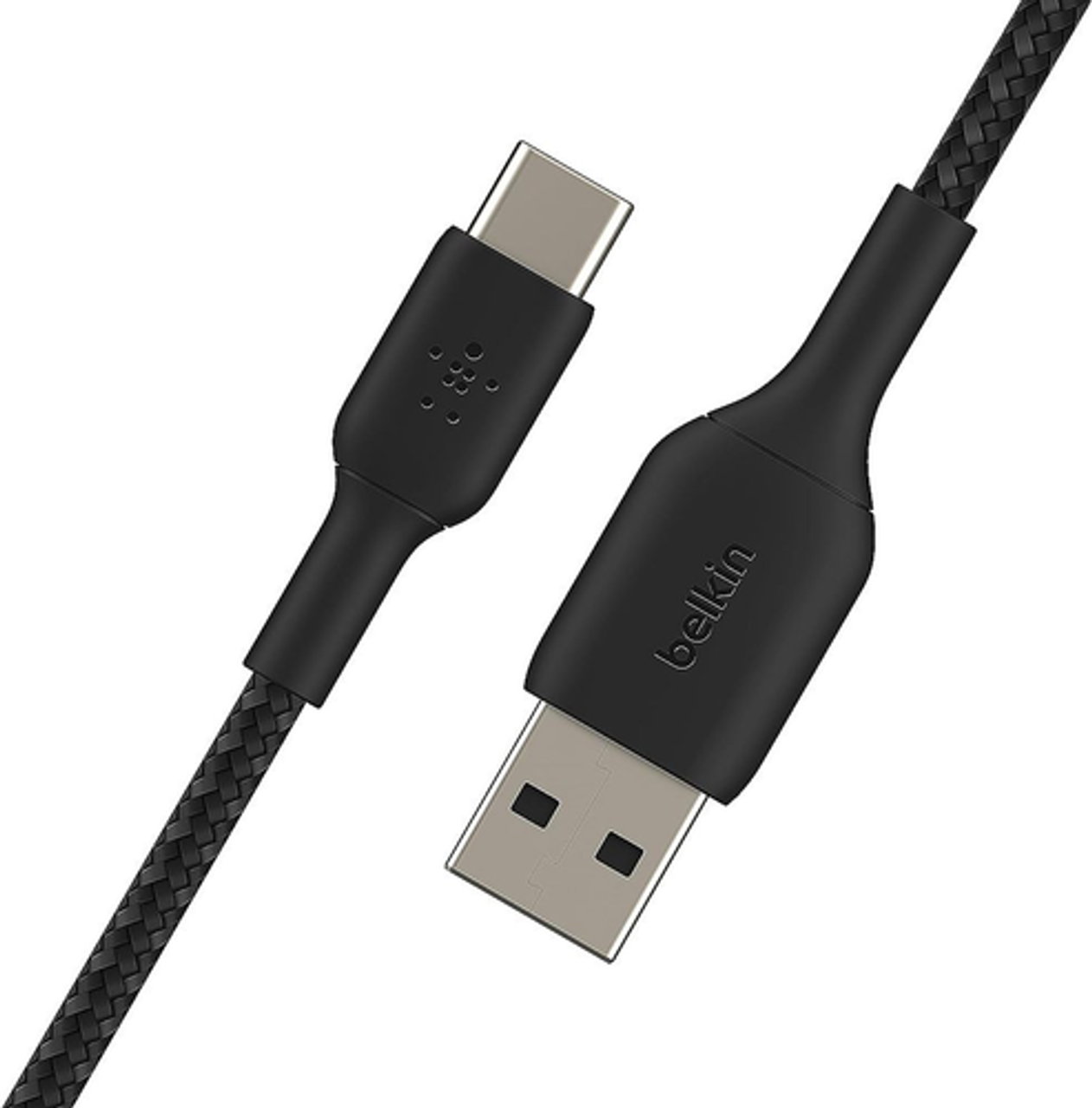 Belkin - BoostCharge Braided USB-C to USB-A Cable 6.6ft - Black