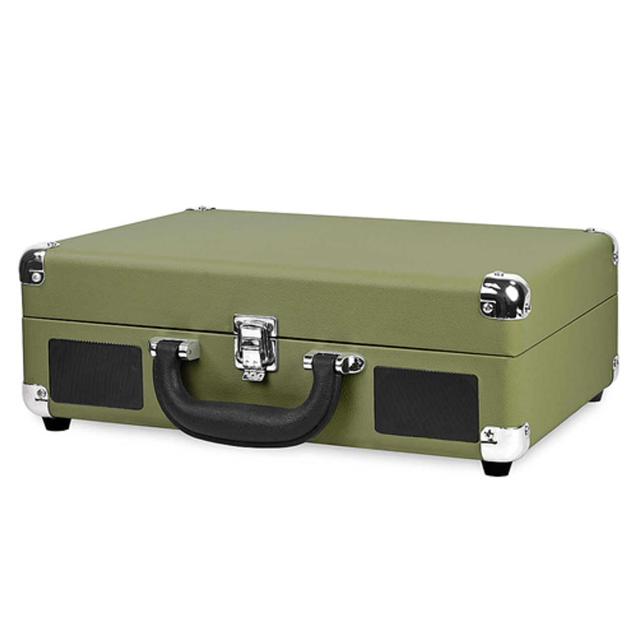 Victrola - Journey Bluetooth Suitcase Record Player with 3-speed Turntable - Green Olive