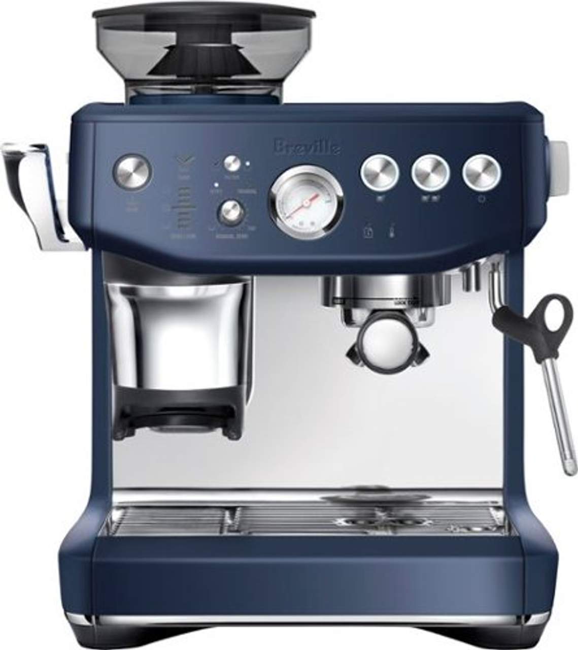 Breville - the Barista Express Impress Espresso Machine - Damson Blue