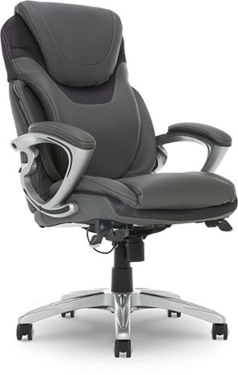 Serta - Bryce Bonded Leather Executive Office Chair - Gray