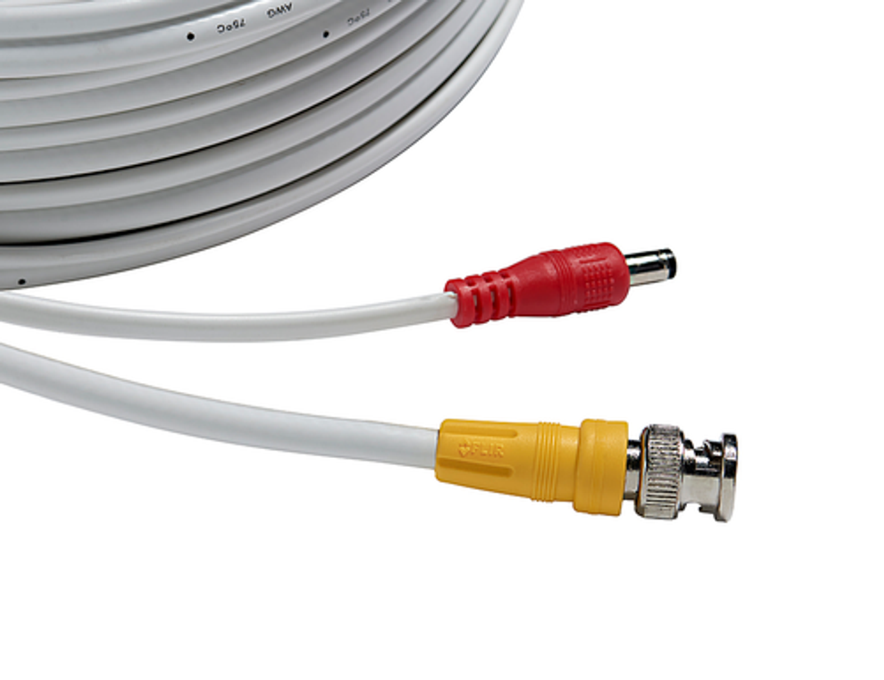 Lorex - 250’ 4K In-wall RG59 to RG59 BNC Video/Power UL CMR Cable with Fire-Resistant - White