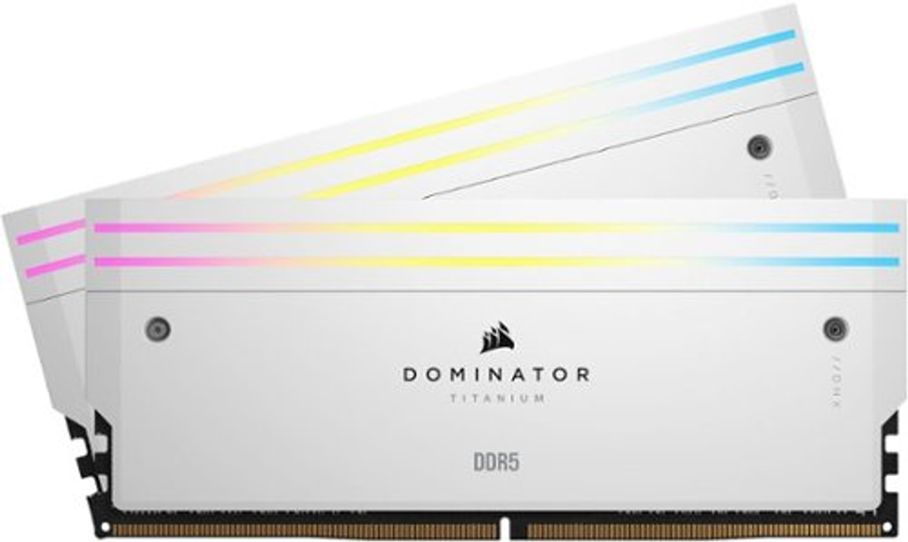 CORSAIR - DOMINATOR TITANIUM CMP32GX5M2X7000C34 RGB 32GB (2PKx16GB) DDR5 C34 Desktop - White