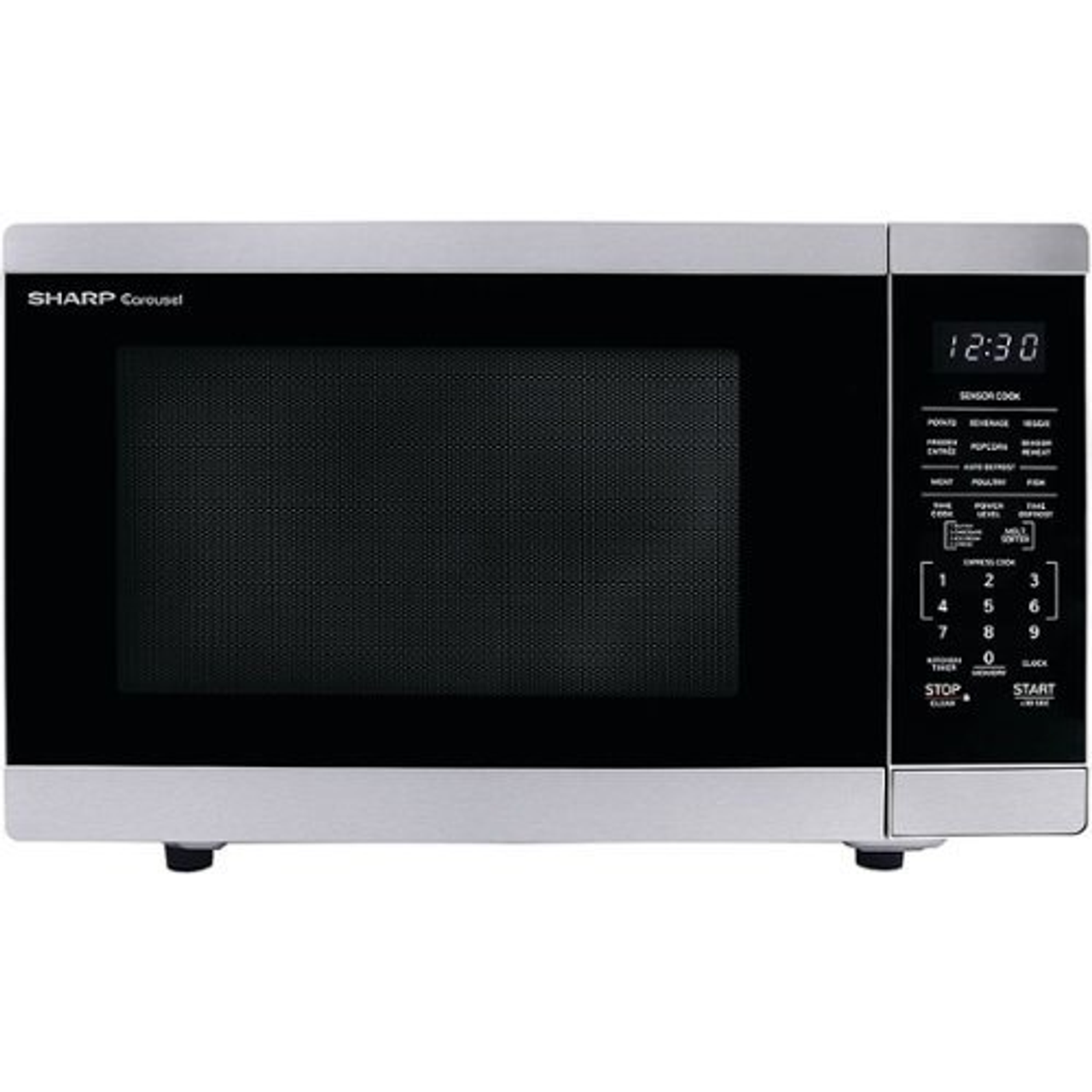 Sharp - 1.4 Cu.ft Countertop Microwave Oven - Stainless Steel