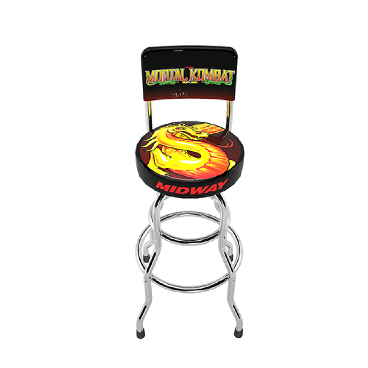 Arcade1Up - Mortal Kombat Swivel High Back Stool - Multi