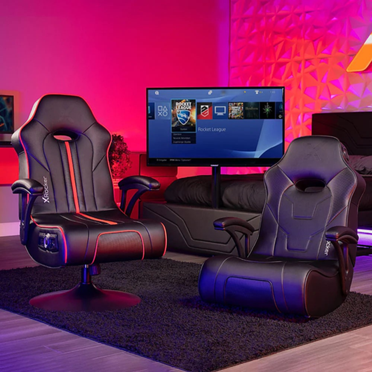 X Rocker - G-Force Audio Floor Rocker Gaming Chair - Black