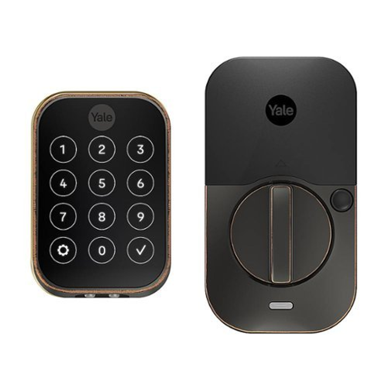 Yale - Assure Lock 2 Plus Smart Lock Bluetooth Replacement with Home Keys, Electronic Guest Keys, and Keypad Access - Oil Rubbed Bronze