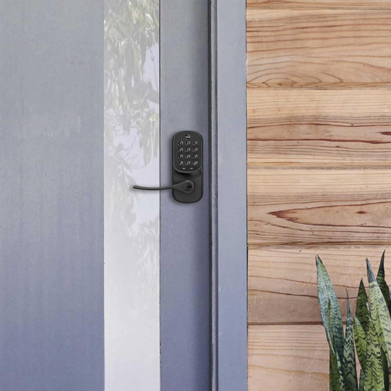 Yale - Assure Lever Smart Lock Wi-Fi Replacement Handle with Keypad and App Access - Black Suede