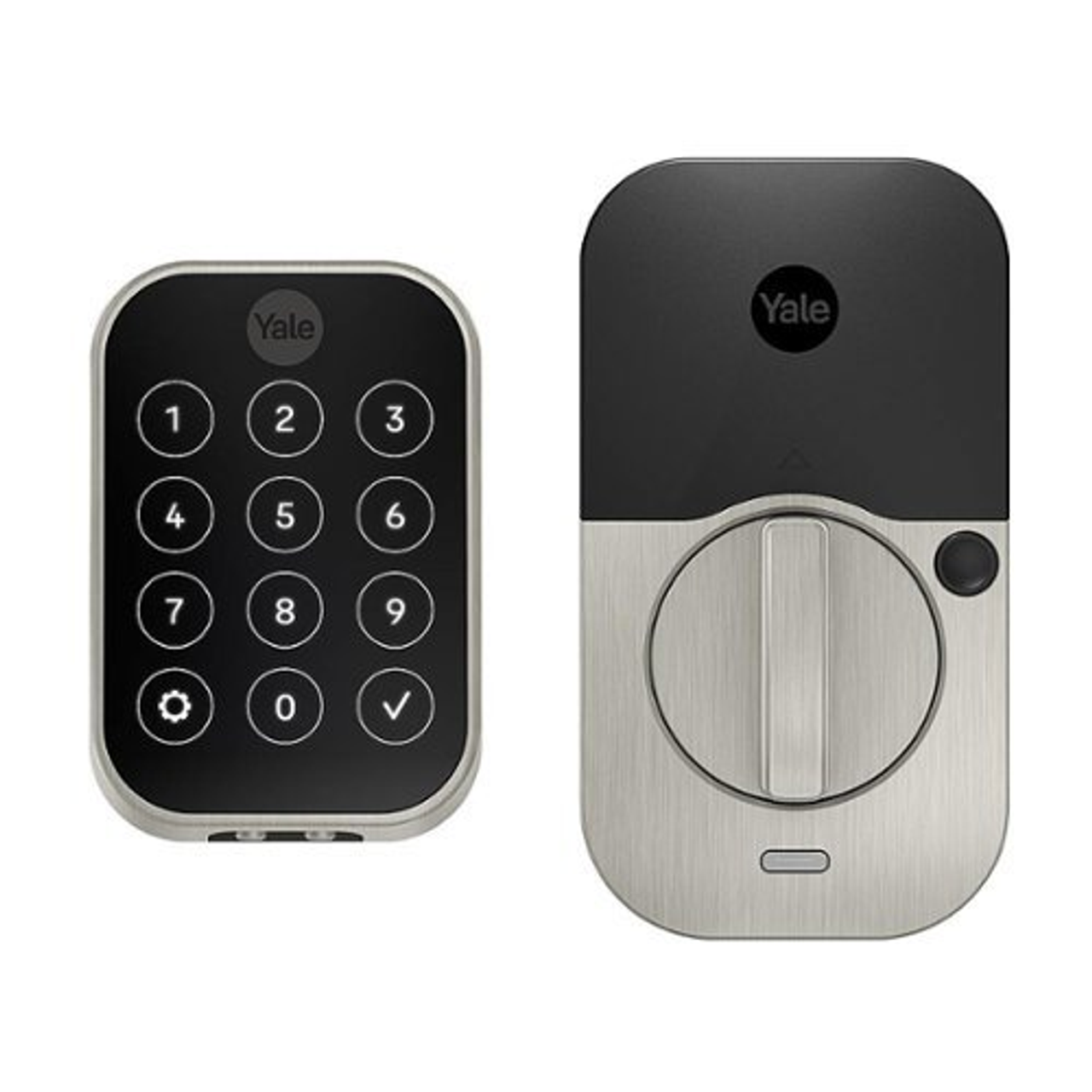 Yale - Assure Lock 2 Plus Smart Lock Bluetooth Replacement with Home Keys, Electronic Guest Keys, and Keypad Access - Satin Nickel
