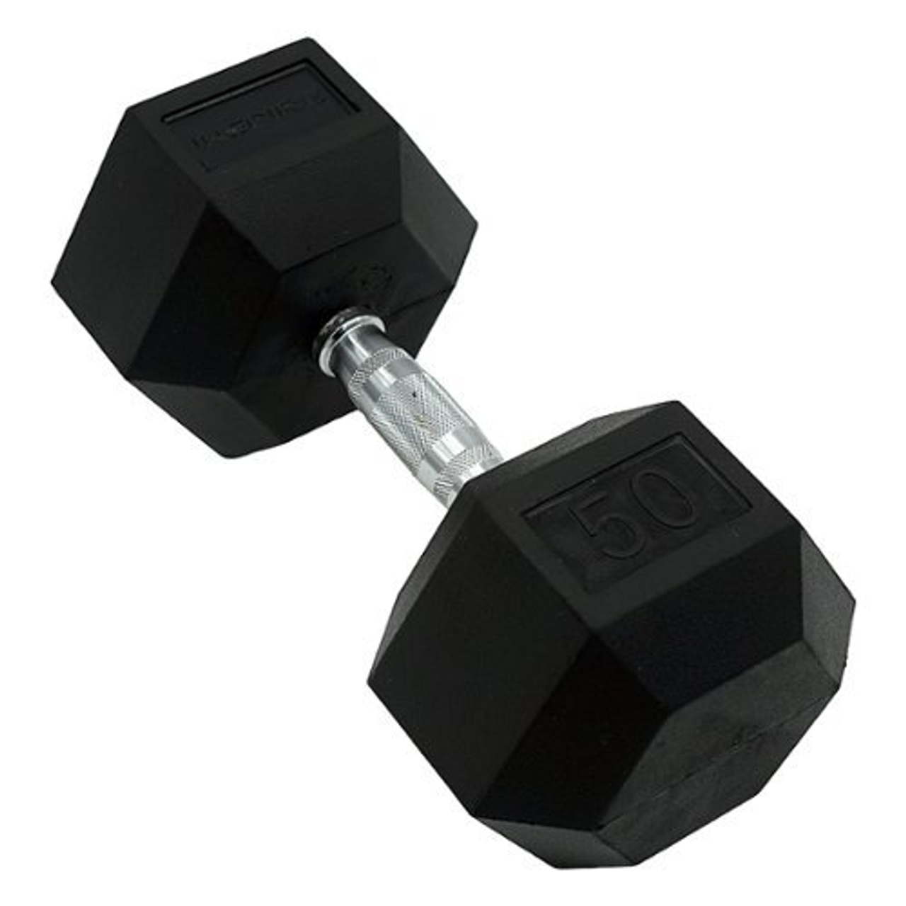Inspire Fitness 50LB Rubber Dumbbell - Black