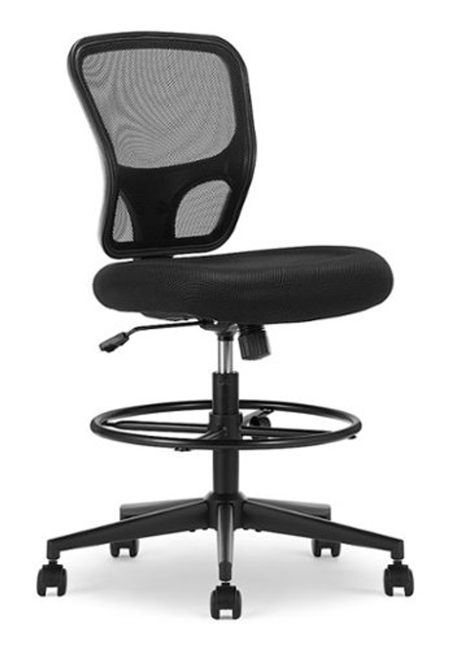 Click365 - Perch Mesh Drafting Office Chair - Black