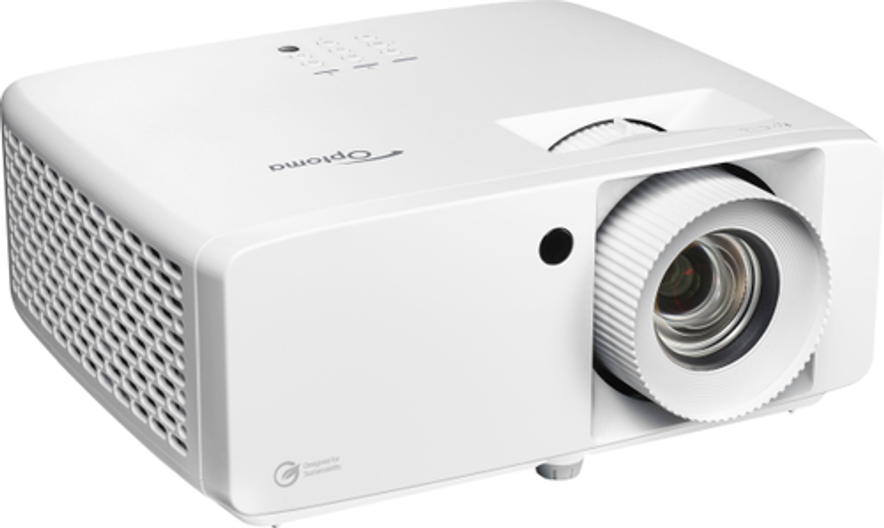 Optoma - UHZ66 Compact Long Throw True 4K UHD Laser Home Cinema and Gaming Projector, 4000 Lumens - White