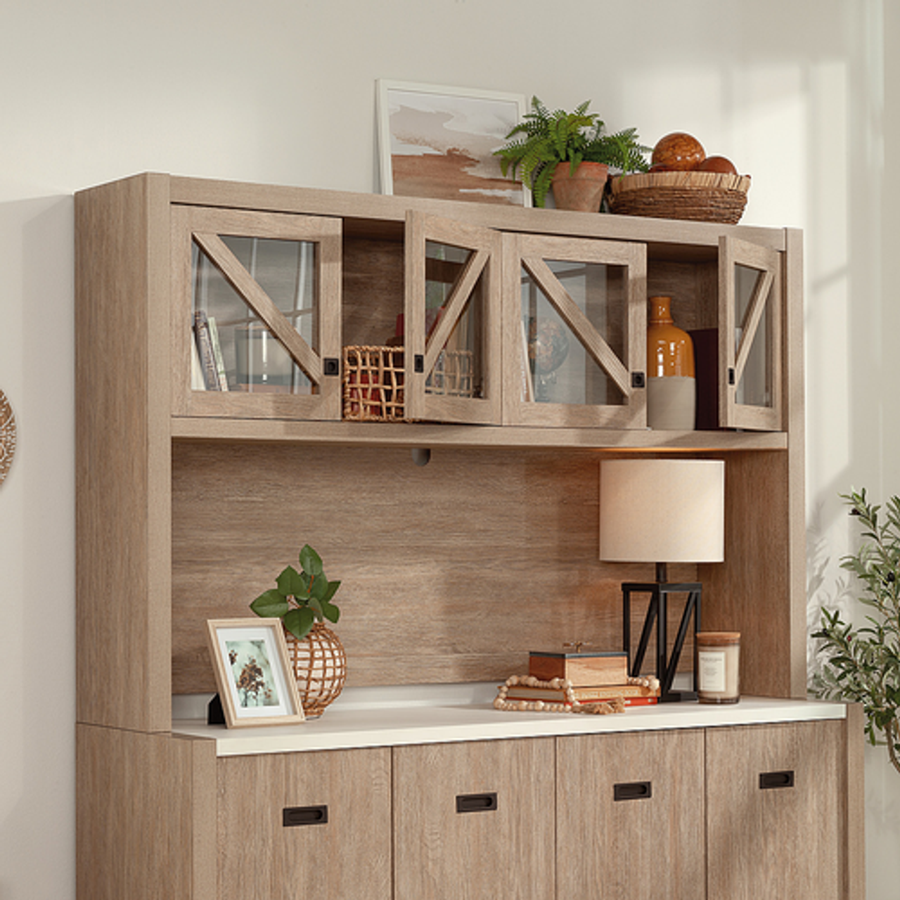 Sauder - Dixon City Ce Large Hutch Bo - Brushed Oak™