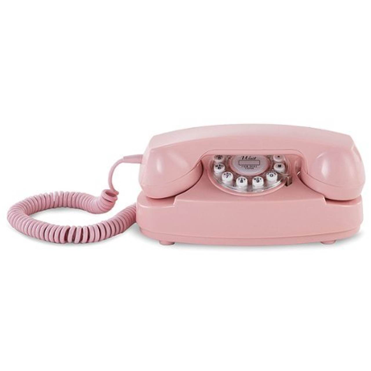 Ooma - Retro Princess Dial Phone with Home Phone Service and $50 International Credit - Pink