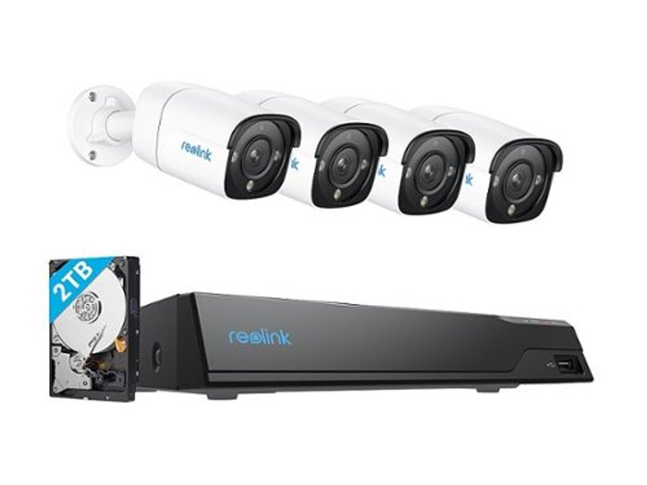 Reolink 12MP 8-Ch 4 Camera 2TB NVR System - White