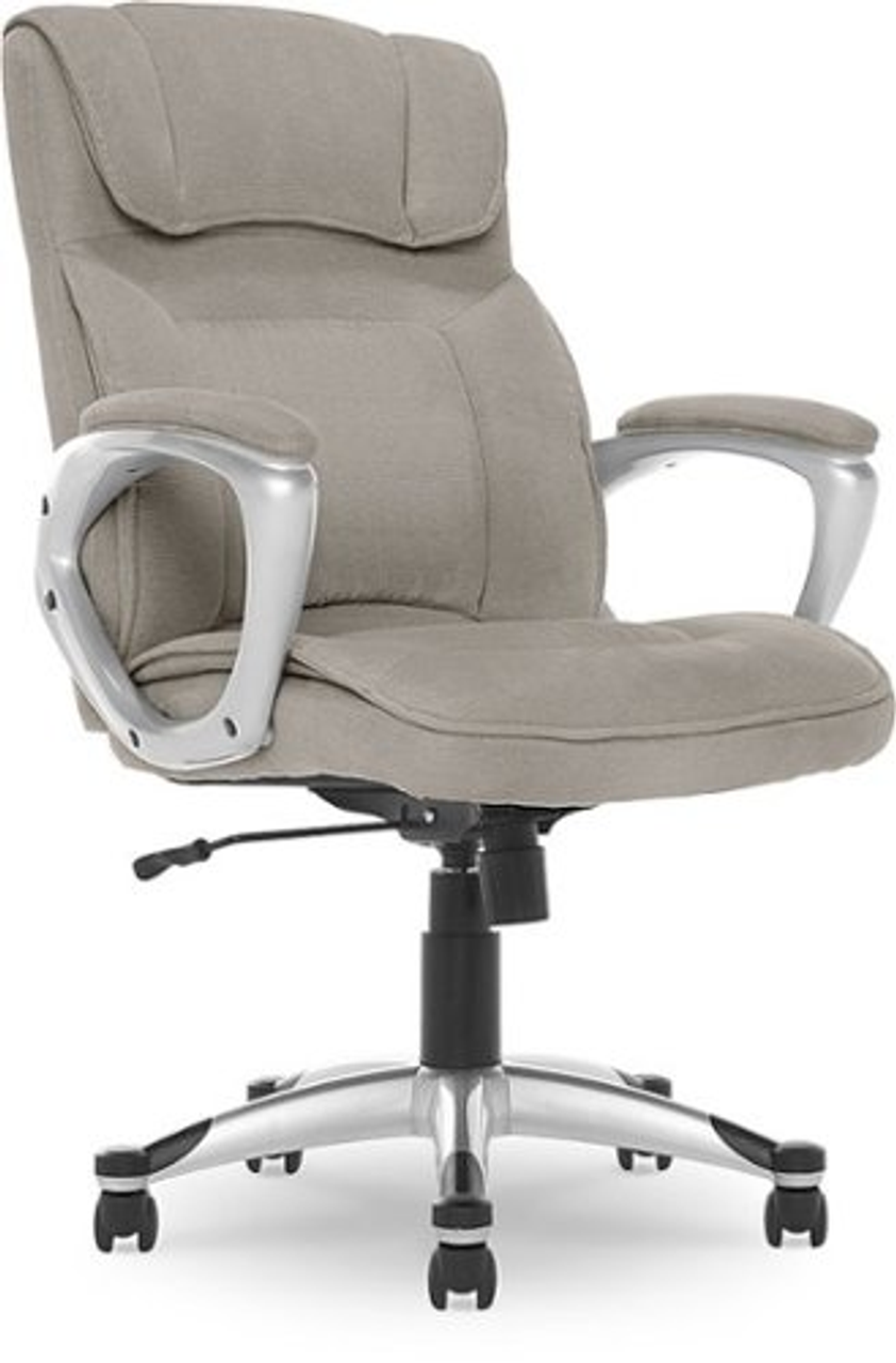 Serta - Executive Office Ergonomic Chair - Glacial Gray - Silver