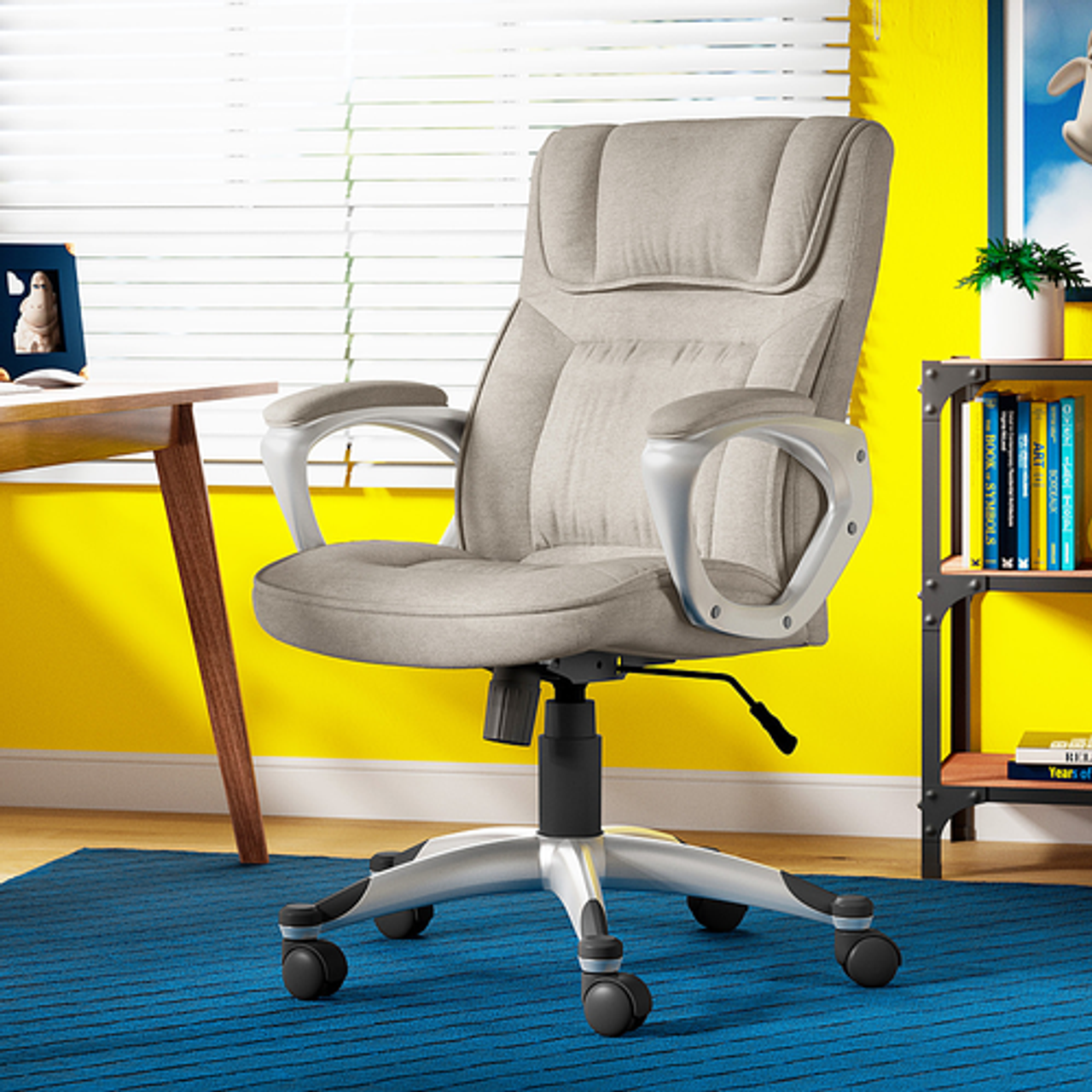 Serta - Executive Office Ergonomic Chair - Glacial Gray - Silver