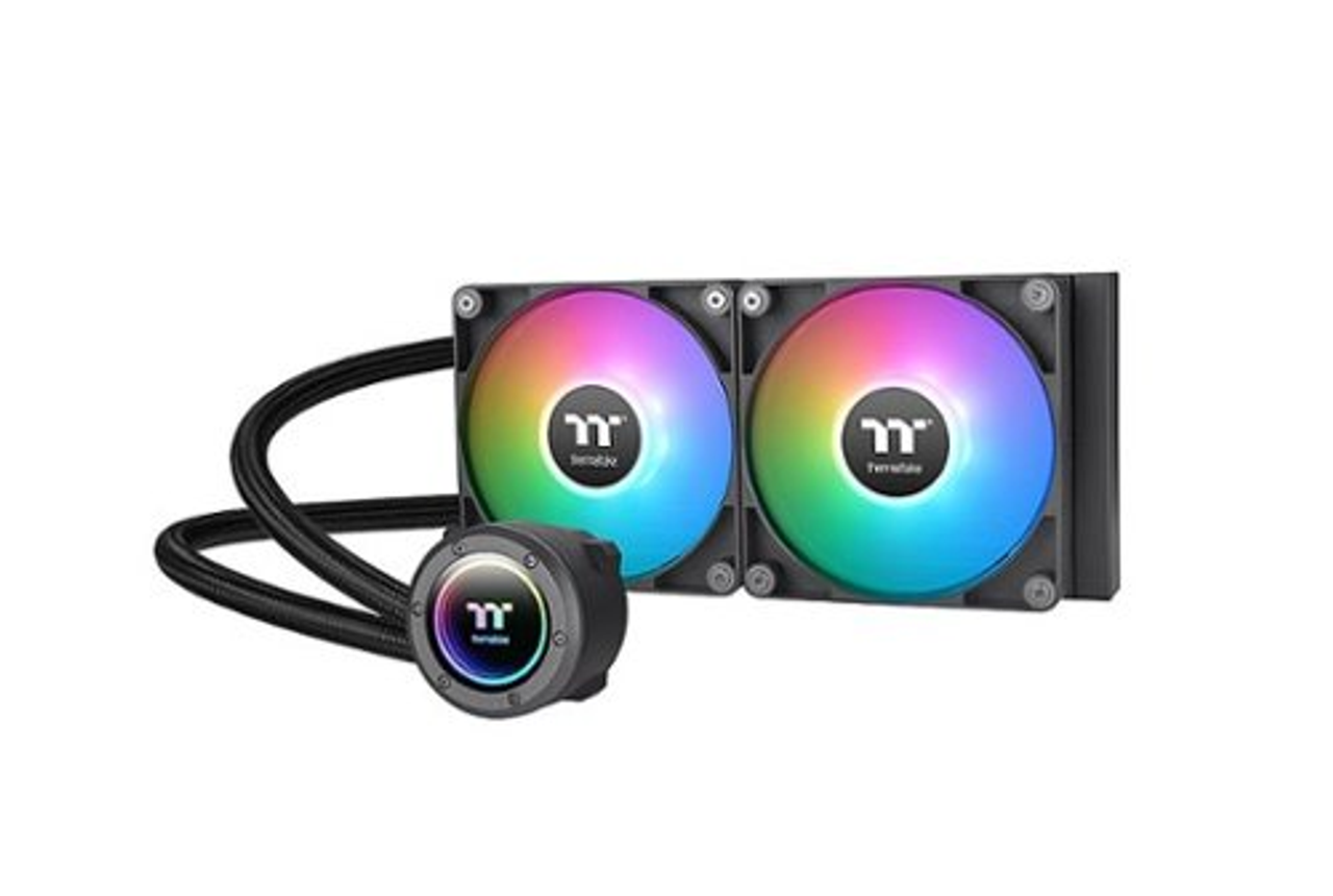 Thermaltake - TH240 ARGB Sync V2 240mm Radiator AIO CPU Liquid Cooler (2x 120mm ARGB PWM Fans) Mirror Rotating Cap Design - Black