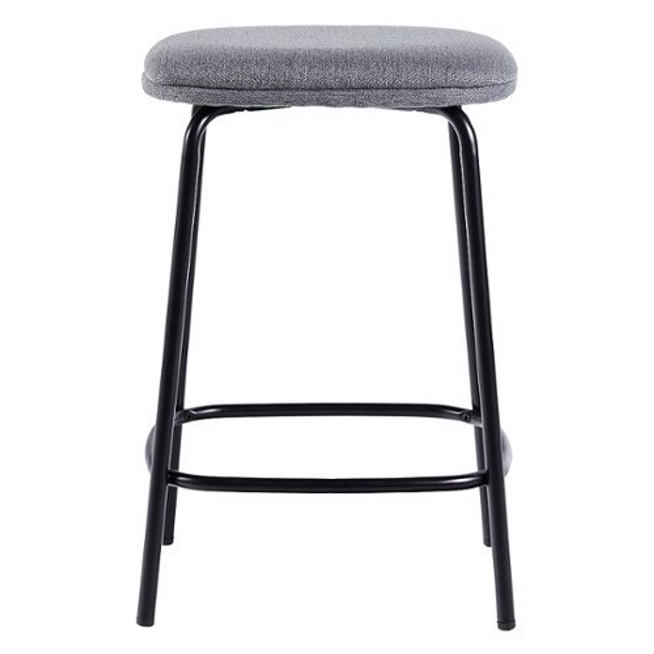 Walker Edison - Modern Counter Stool With Upholstered Seat (2-Piece set) - Charcoal